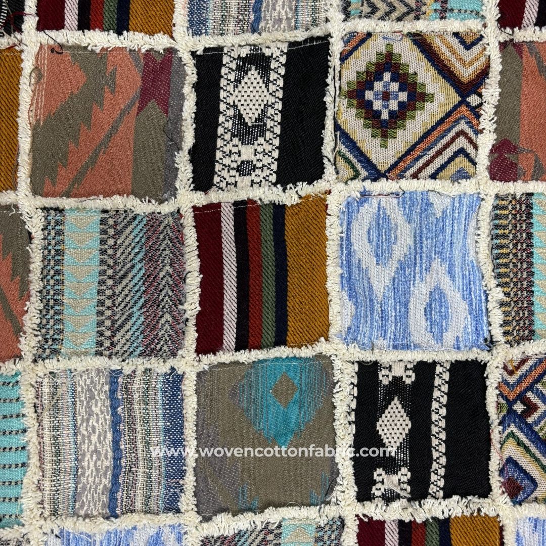 Multipattarn Cotton Jacquard Fabric ,A4 Swatch
