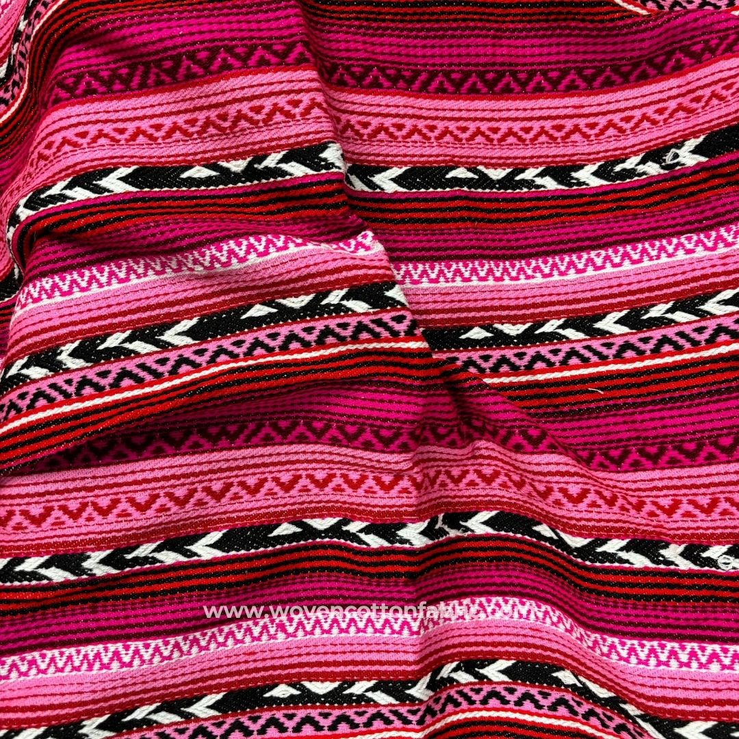 Serenity Drape Pink Cotton Jacquard Fabric Per Meter