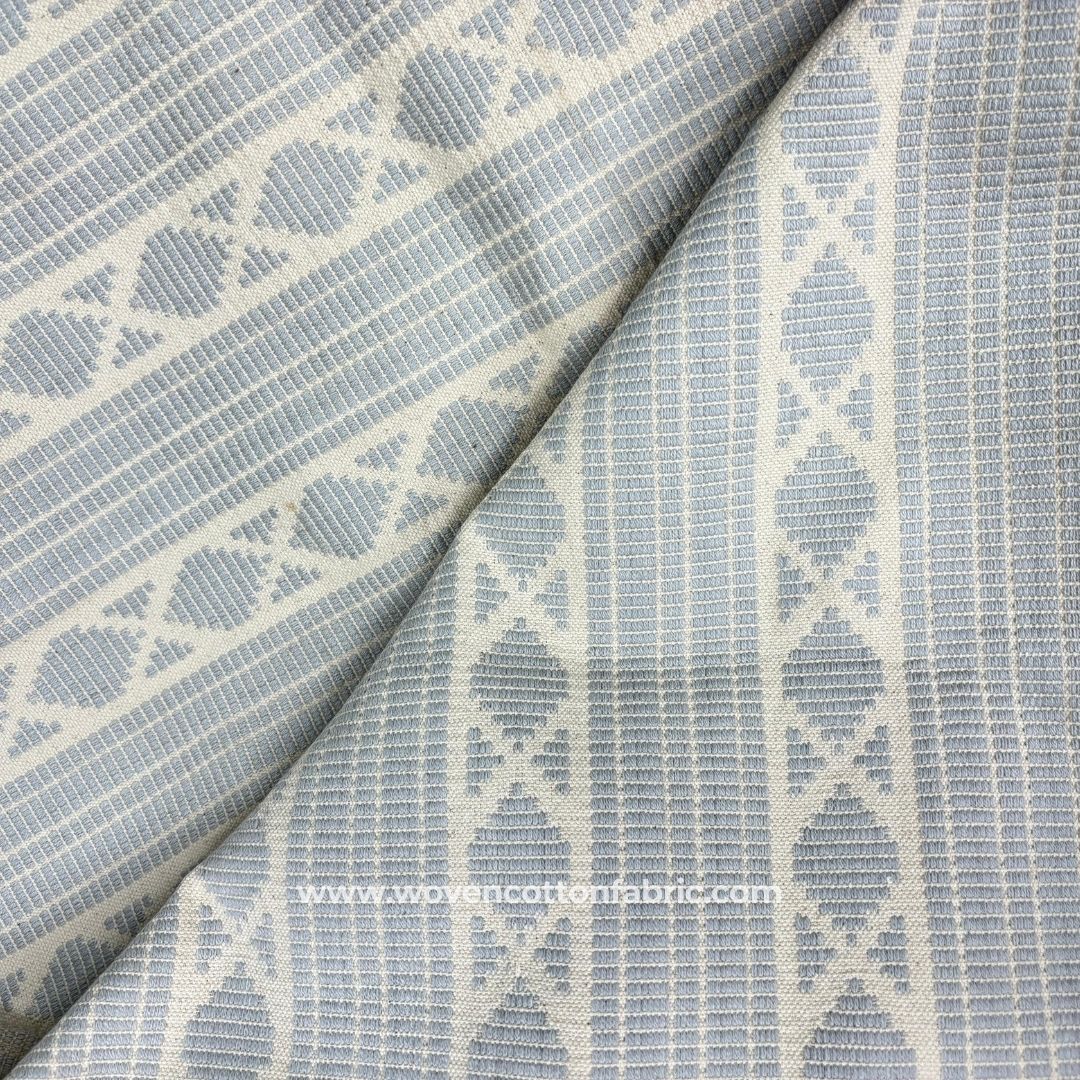 Shadow Loom Grey Cotton Jacquard Fabric ,A4 Swatch