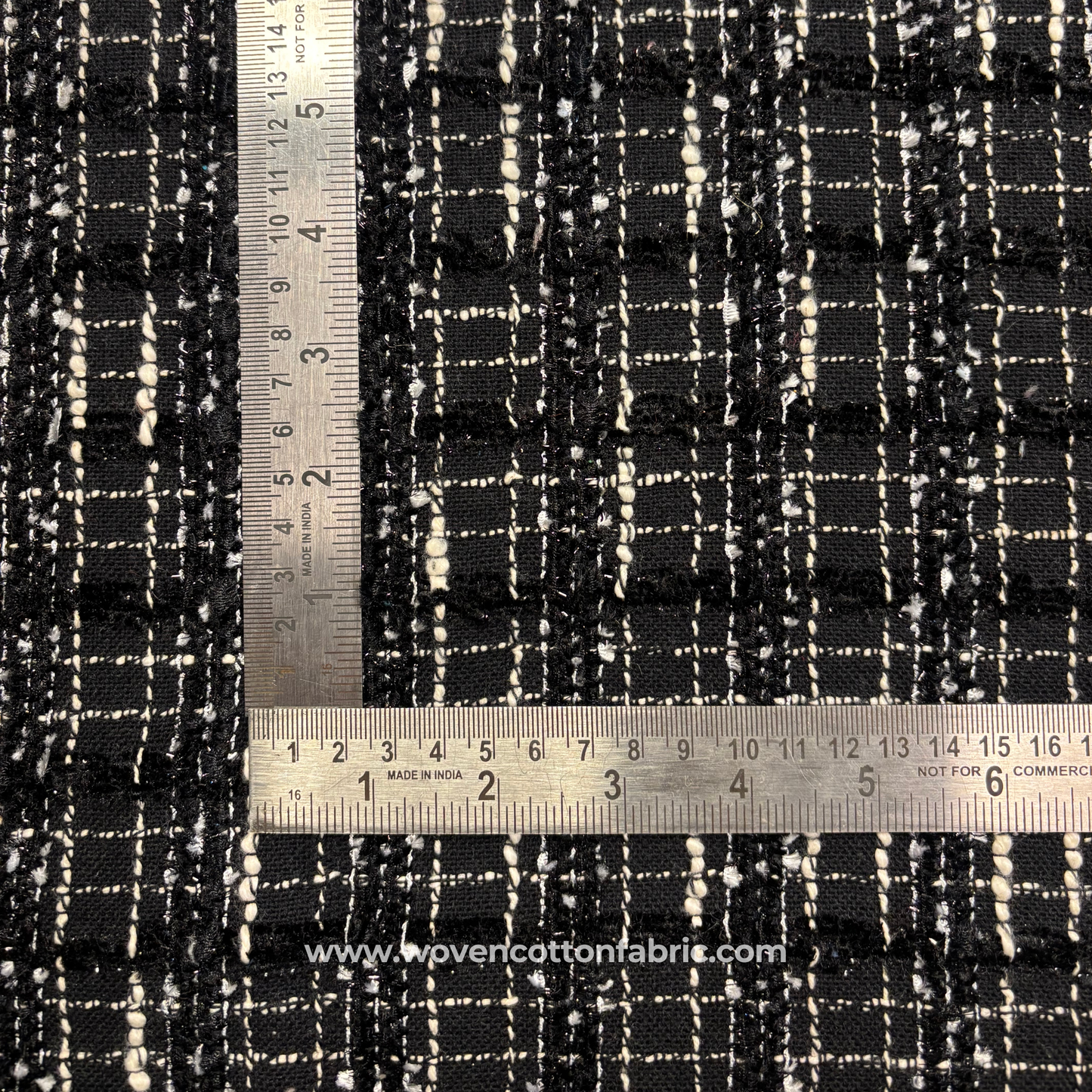 Monochrome Heritage Weave Jacquard Fabric, Per Meter