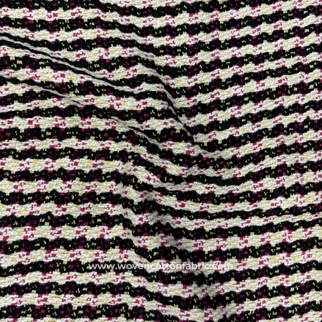Arcane Weave Pink Cotton Jacquard Fabric, A4 Swatch