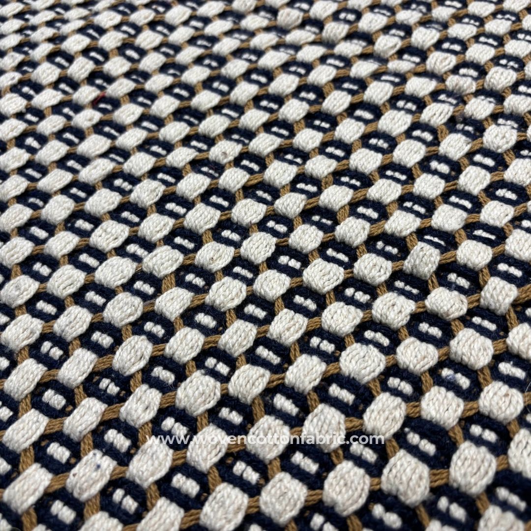 Imperial Braid Brown Cotton Jacquard Fabric, A4 Swatch