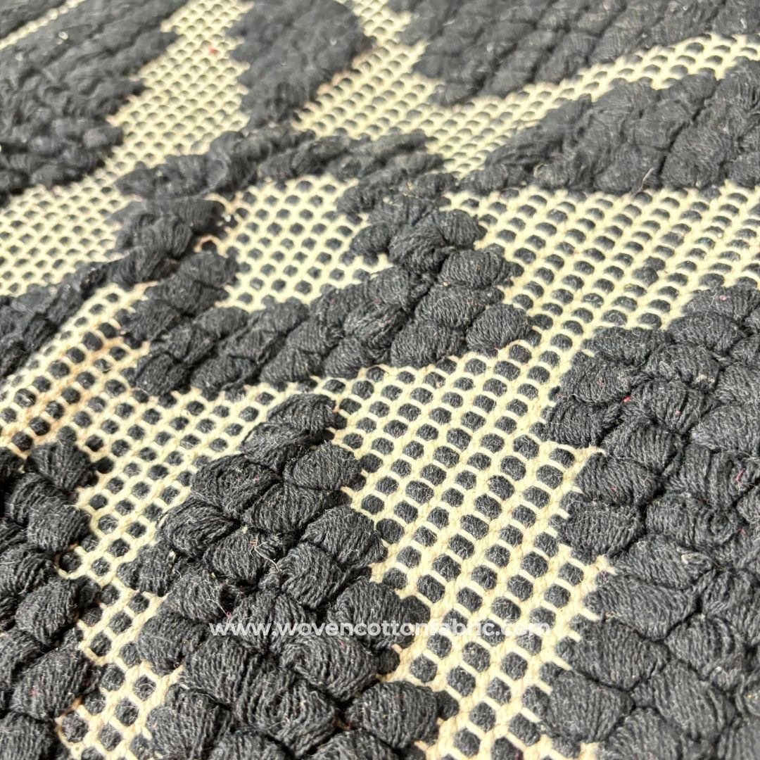 Rich Relic Cream Cotton Jacquard Fabric ,A4 Swatch