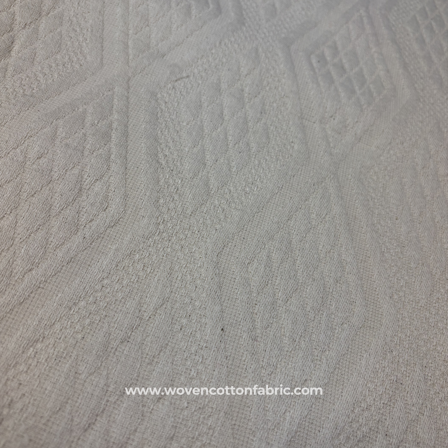 Textured Woven Diamond Jacquard Cotton Fabric, Per Meter