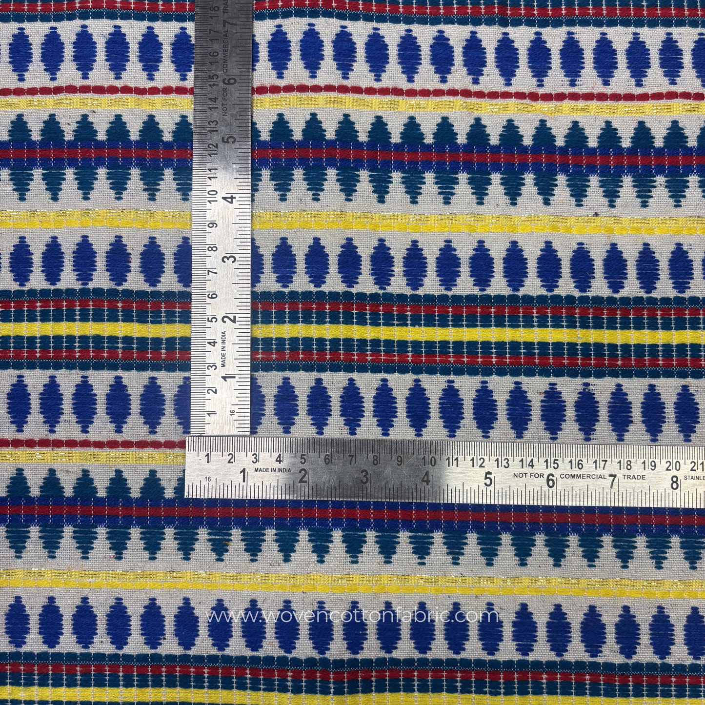 Primary Pulse Cotton Fabric, Per Meter