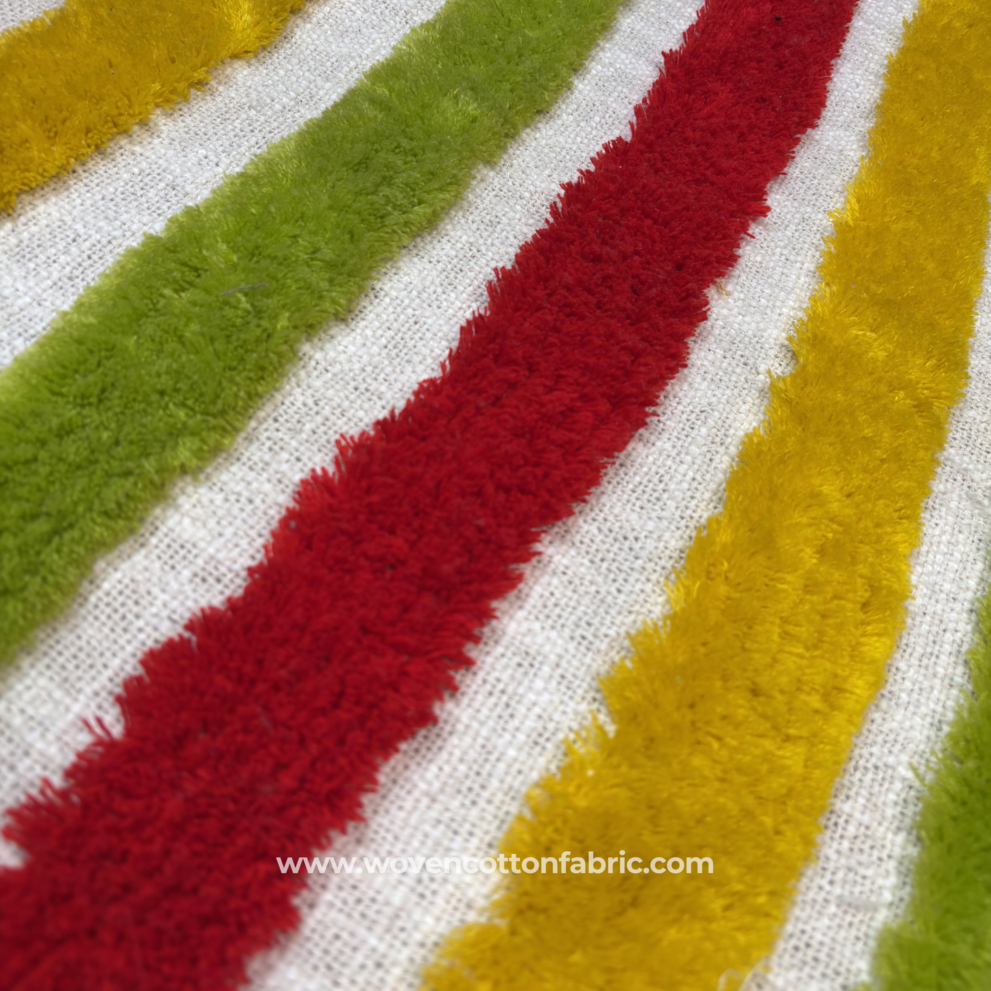 Chenille Striped Fabric, Per Meter