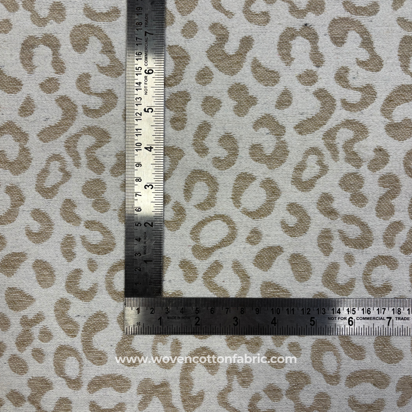 Sandstone Cheetah Chenille Fabric, Per Meter