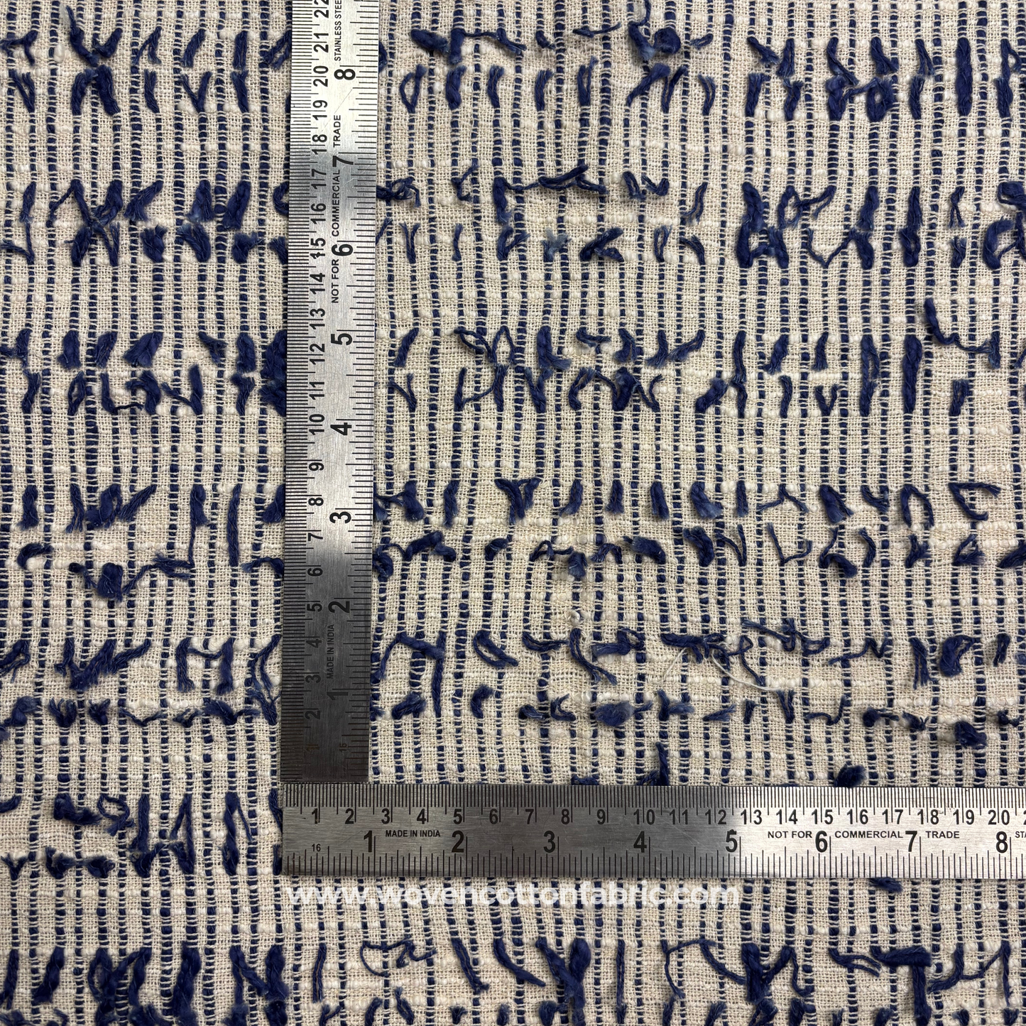 Artisan Frayed-Stripe Handloom Jacquard Fabric, Per Meter (Copy)