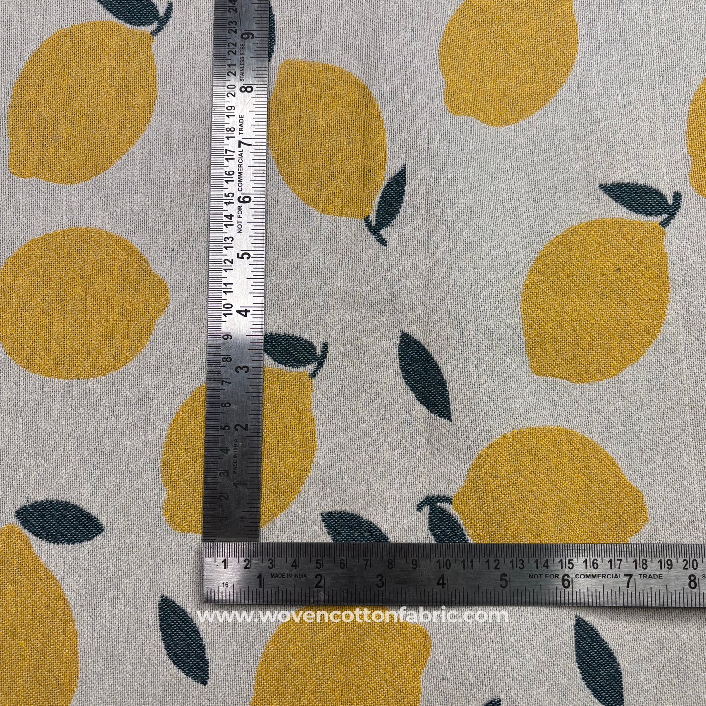 Amalfi Lemon Woven Jacquard Fabric, Per Meter