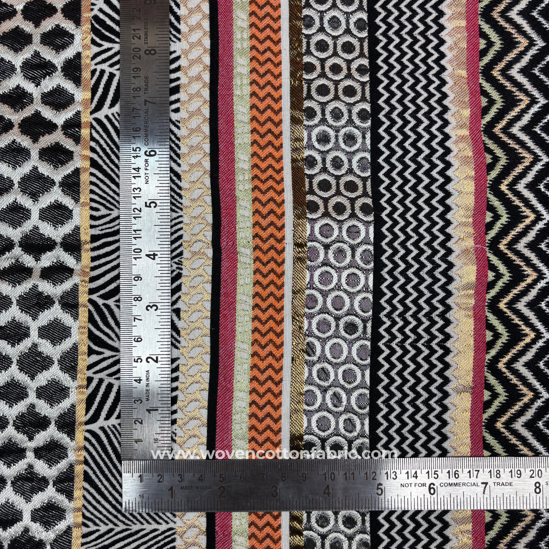 Zarqa Echo Soft Cotton Jacquard Fabric,Per Meter