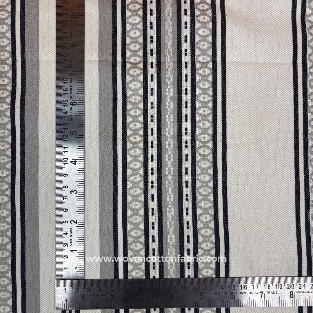 Moonlit Mist Cotton Jacquard Fabric, Per Meter