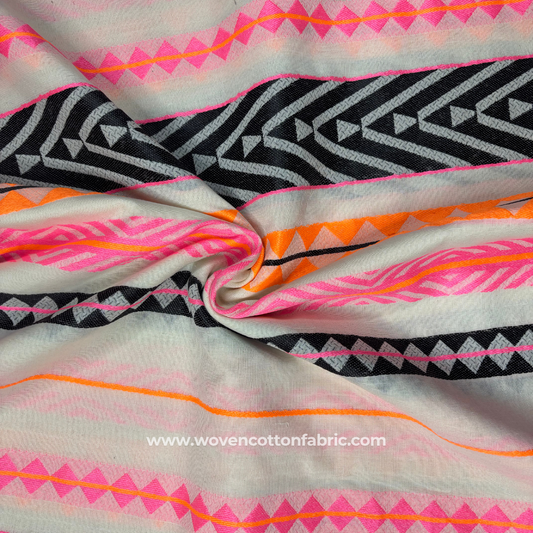 LoomGrid Cotton Jacquard Fabric, Per Meter