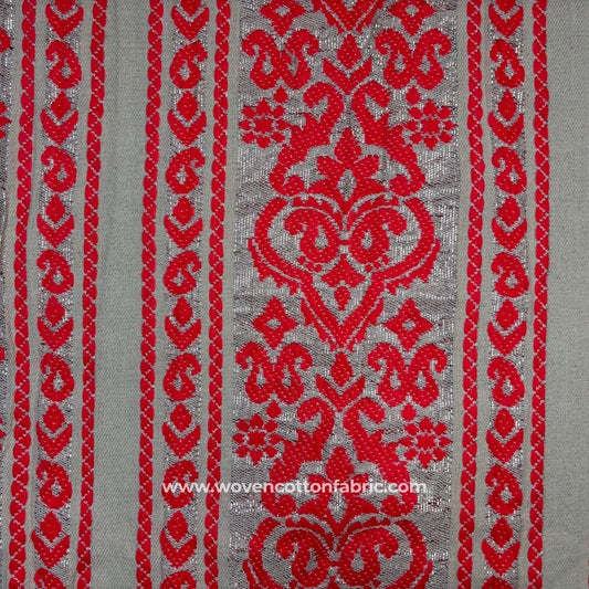 Cotton Jacquard Designer Fabric A4 Swatch