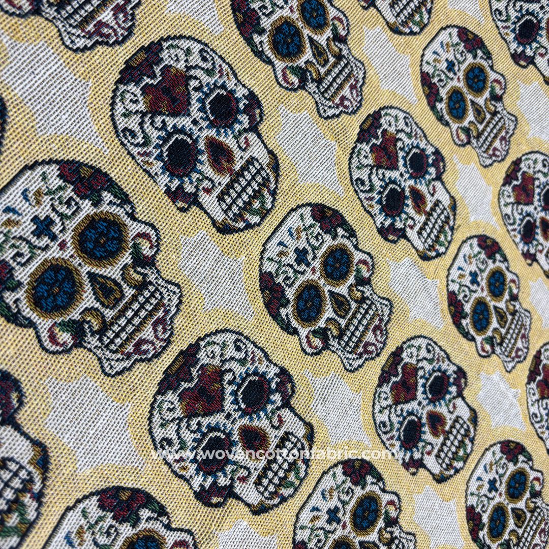 Halloween Cotton Jacquard Fabric, Per Meter