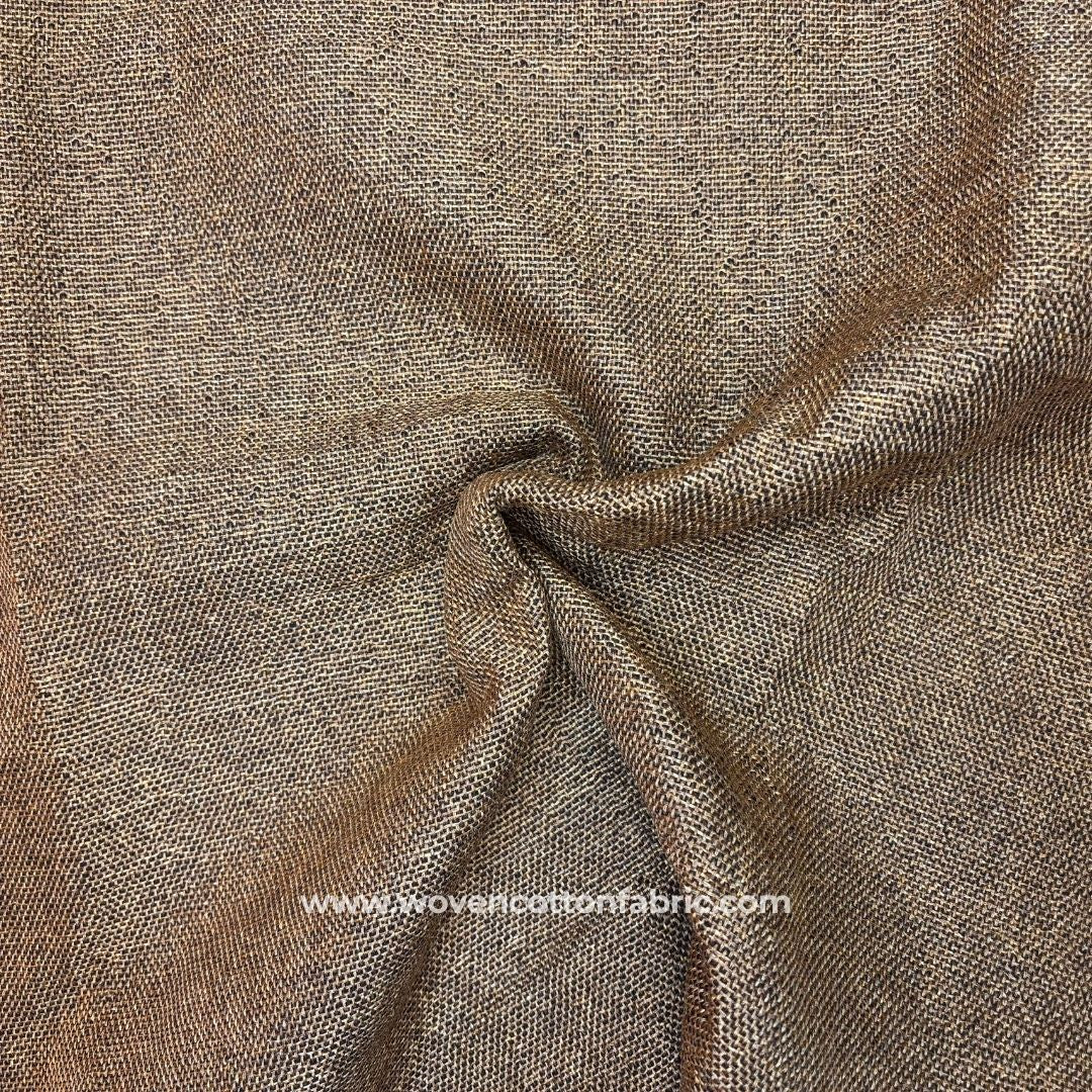 Monoweave Greyish Brown Cotton Jacquard,Fabric A4 Swatch