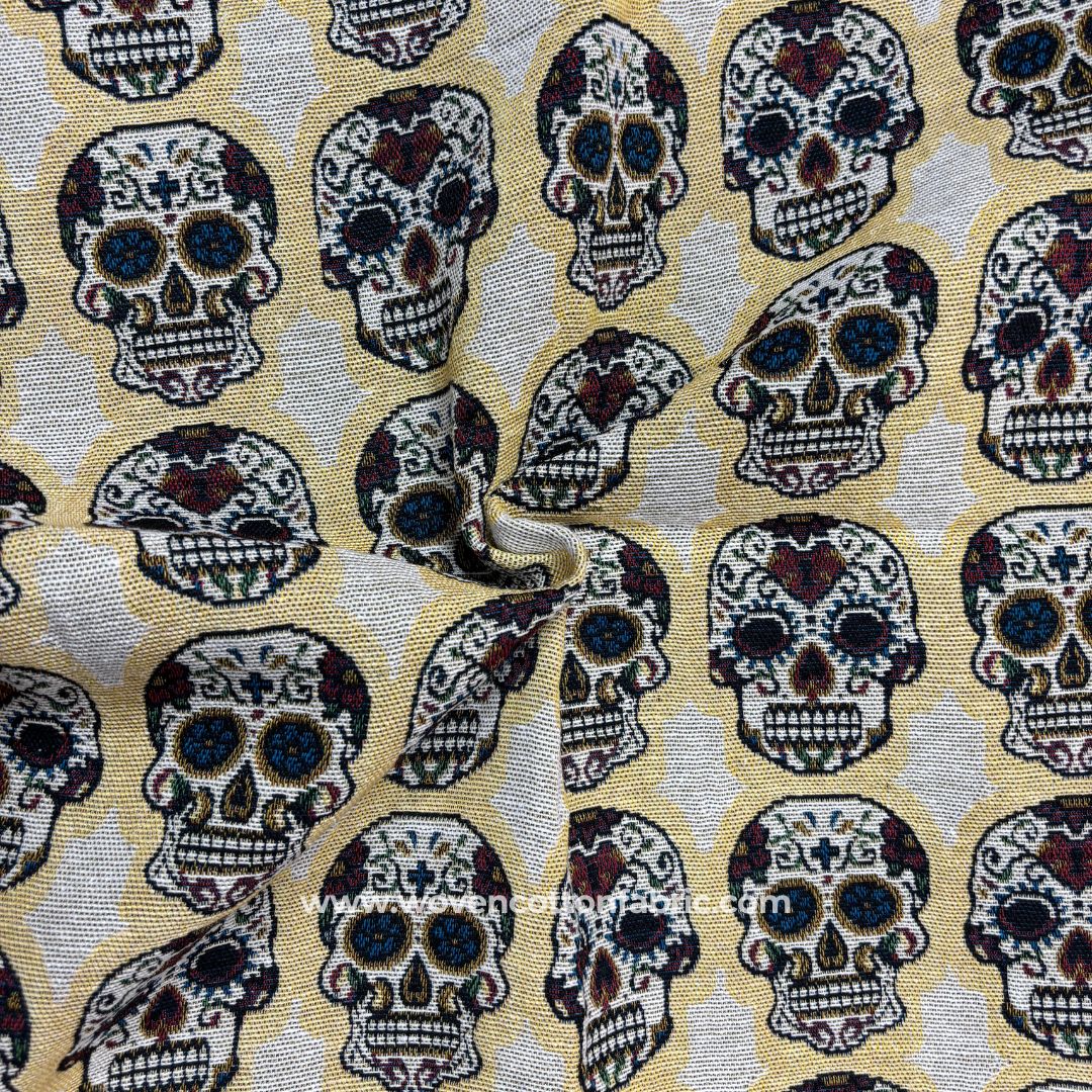 Halloween Cotton Jacquard Fabric, Per Meter