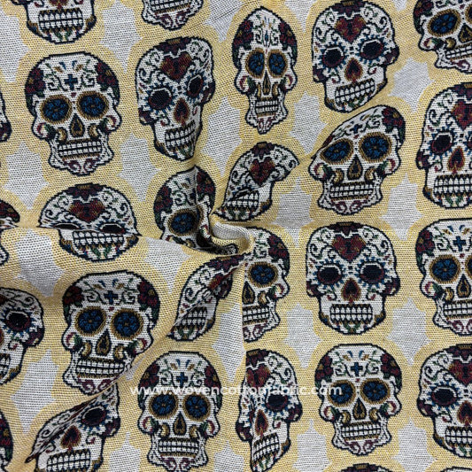 Halloween Cotton Jacquard Fabric, Per Meter