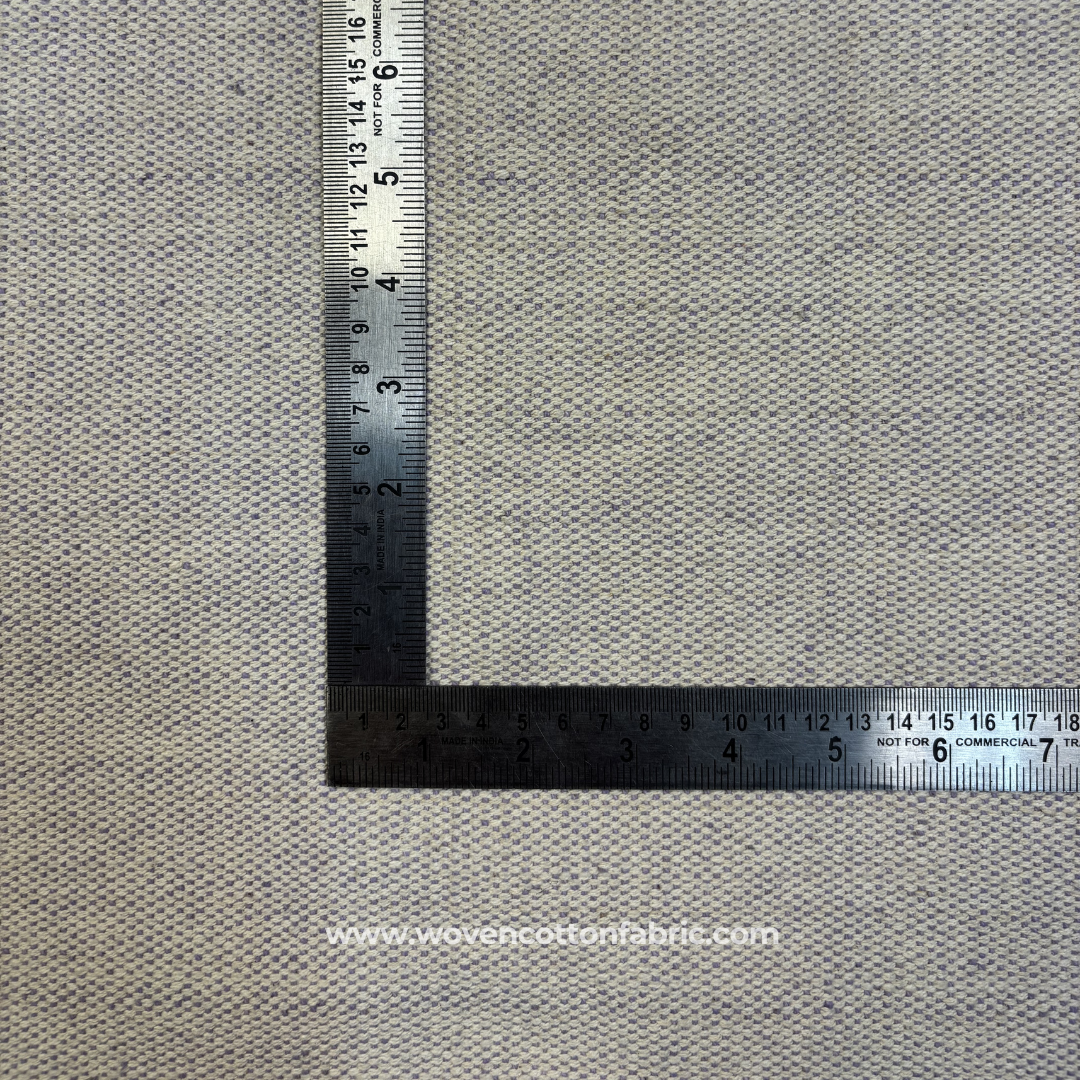 White Micro-Chambray Textured Cotton Handloom Fabric, Per Meter
