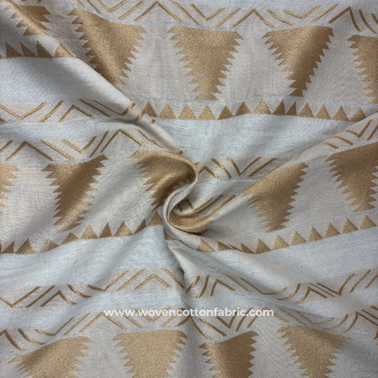 Desert Dawn Stripe Cotton Jacquard Fabric, Per Meter