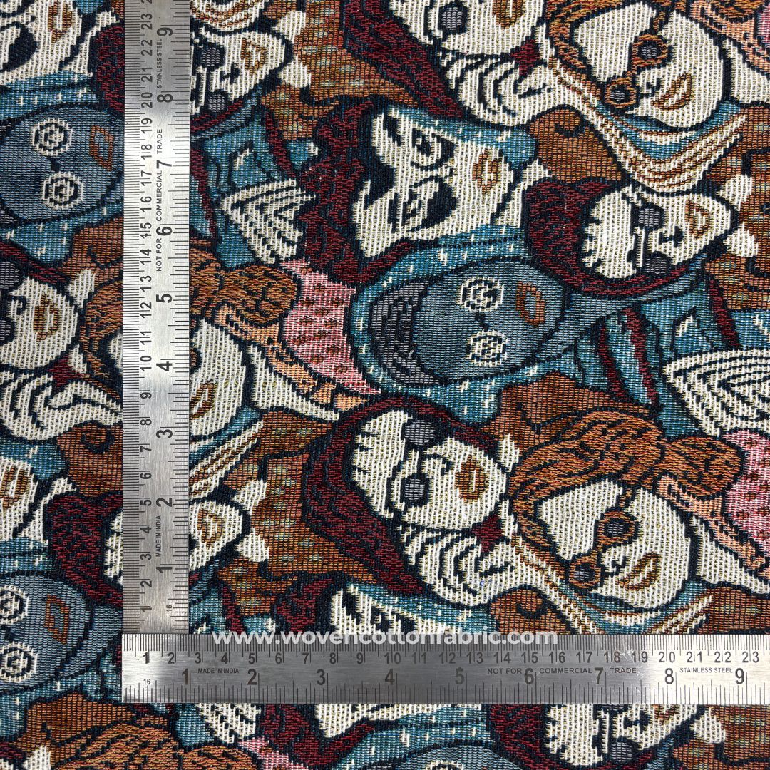 Feminism Cotton Jacquard Fabric, Per Meter