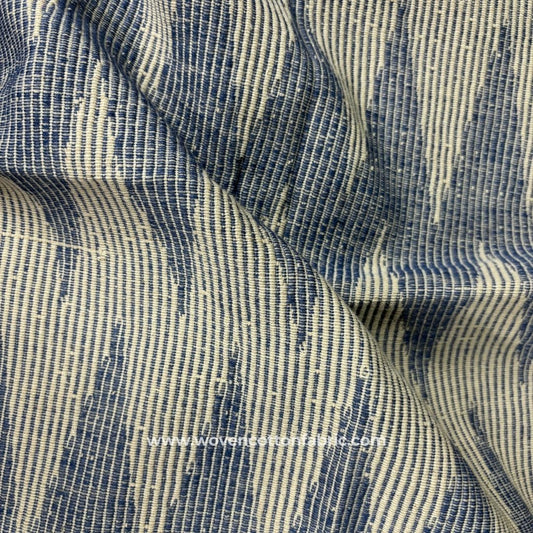 Denim Mist Beige Cotton Jacquard Fabric, A4 Swatch