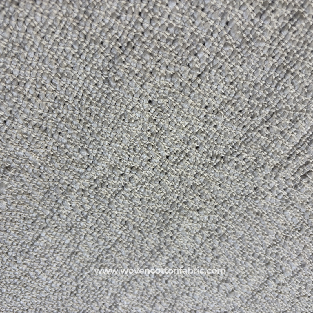 Natural Off-White Rustic Slub Tweed Cotton Handloom Fabric, Per Meter