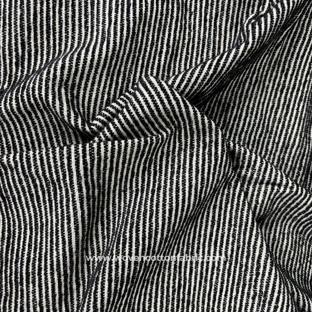 VertiGlow Black Cotton Jacquard Fabric ,A4 Swatch