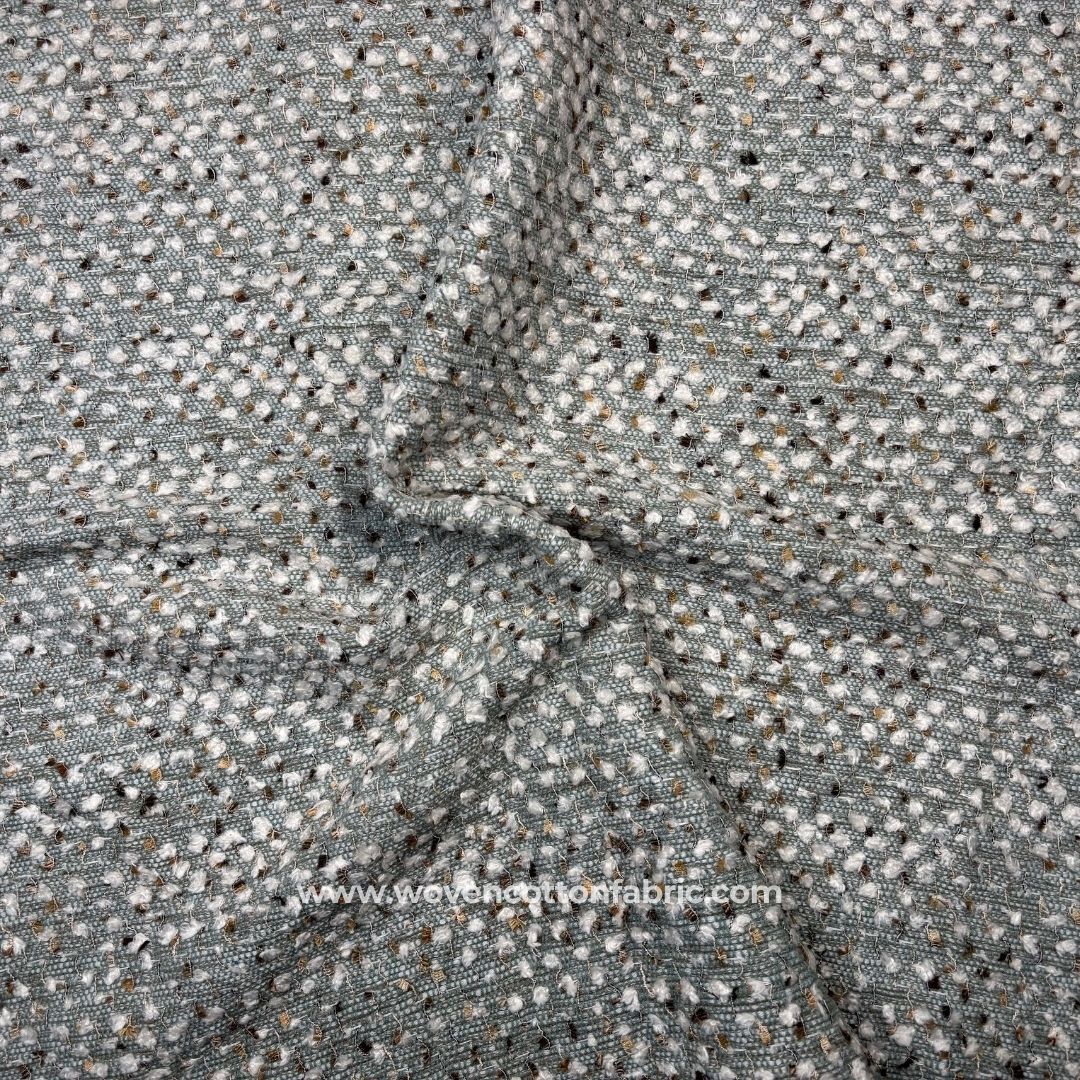 Frosted Grain Mute Sage Cotton Jacquard Fabric ,A4 Swatch