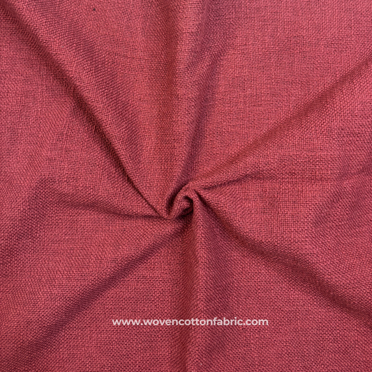 Rustic Red Slub Cotton TNT Fabric, Per Meter
