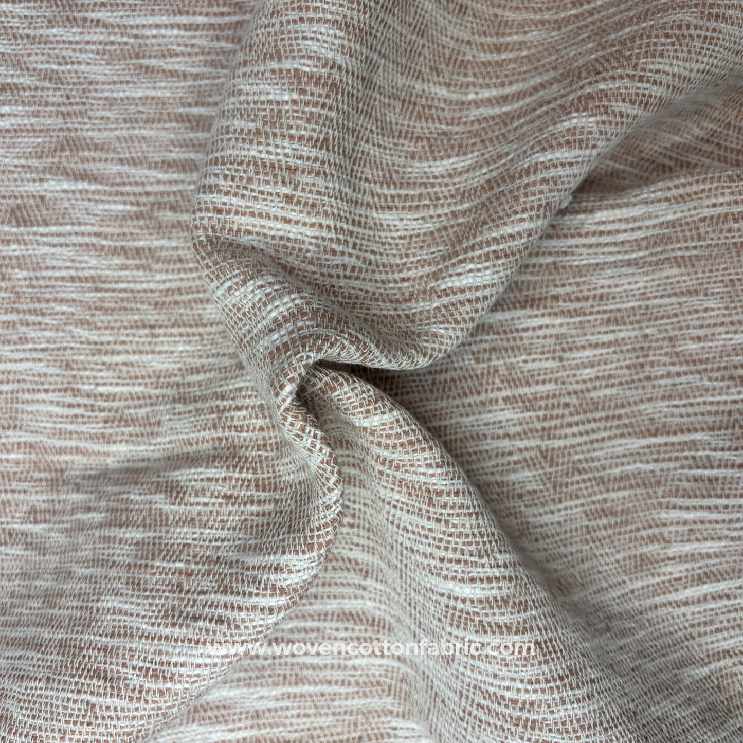 Textured Woven Slub Cotton Fabric, Jacquard Fabric, Per Meter