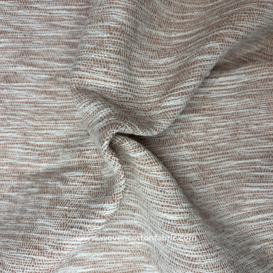 Textured Woven Slub Cotton Fabric, Jacquard Fabric, Per Meter