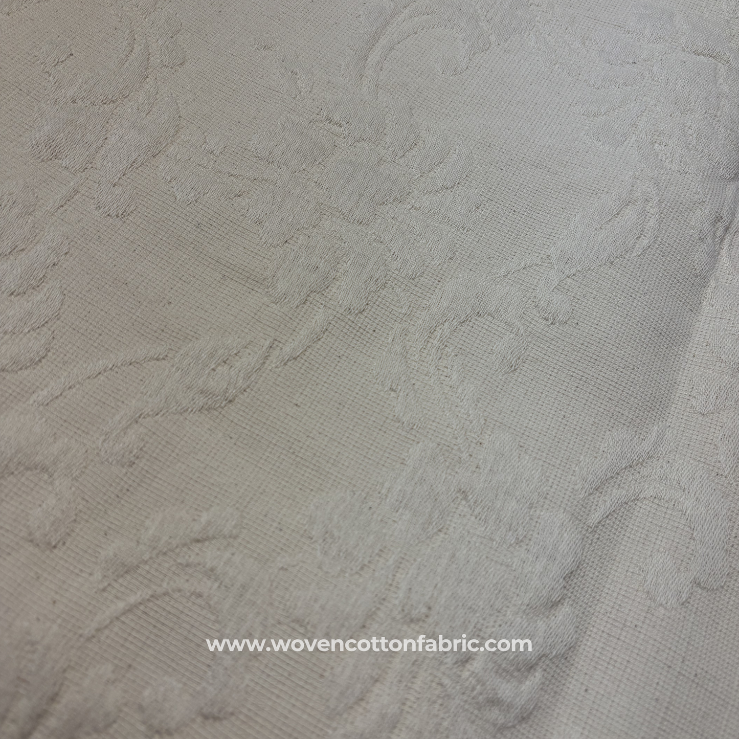 Large-Scale Floral Damask Jacquard Woven Cotton Upholstery, Jacquard Fabric, Per Meter