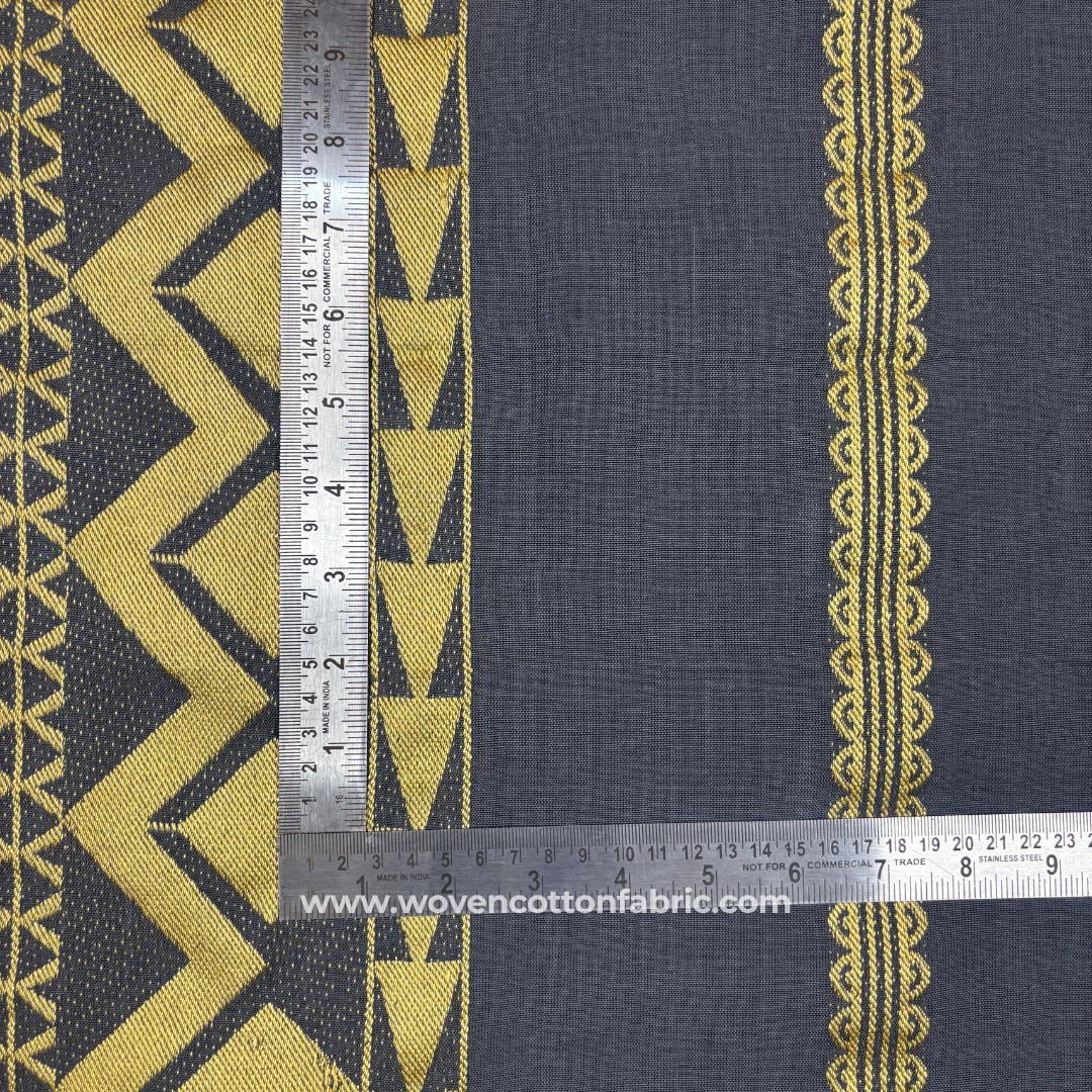 Royal Chevron Cotton Jacquard Fabric, Per Meter