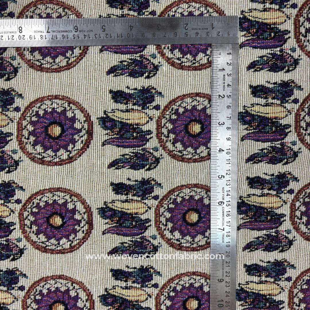 Mystic Mandala Cotton Jacquard Fabric, Per Meter