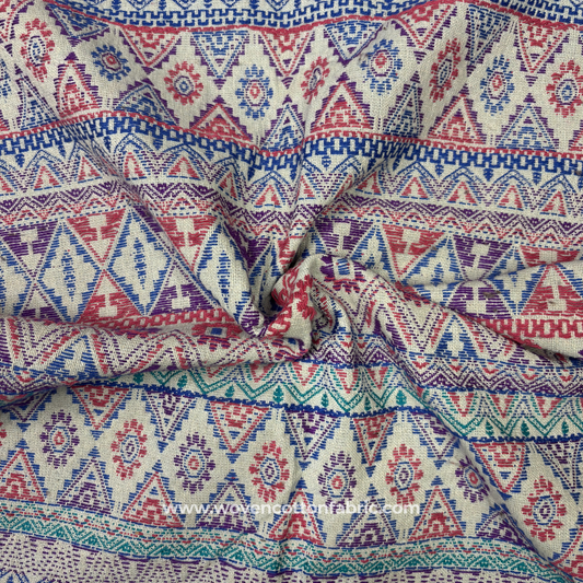 Bohemian Ethnic Weave Fabric, Per Meter