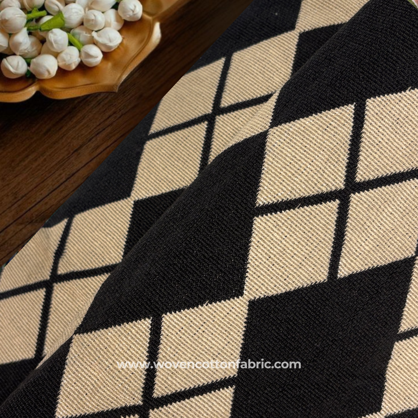 Midnight Black Fabric, Per Meter