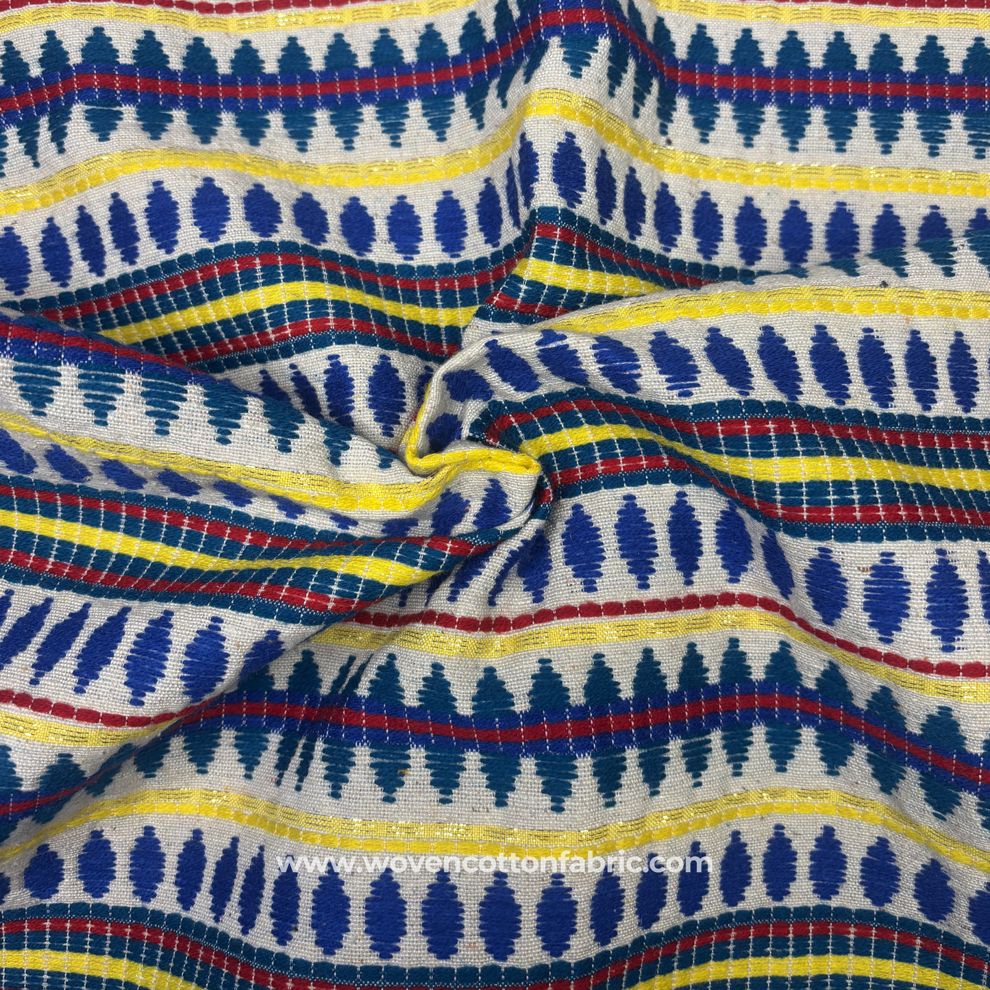 Primary Pulse Cotton Fabric, Per Meter