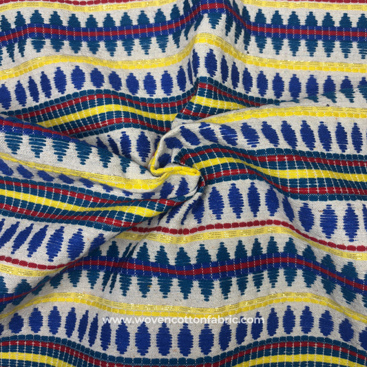 Primary Pulse Cotton Fabric, Per Meter