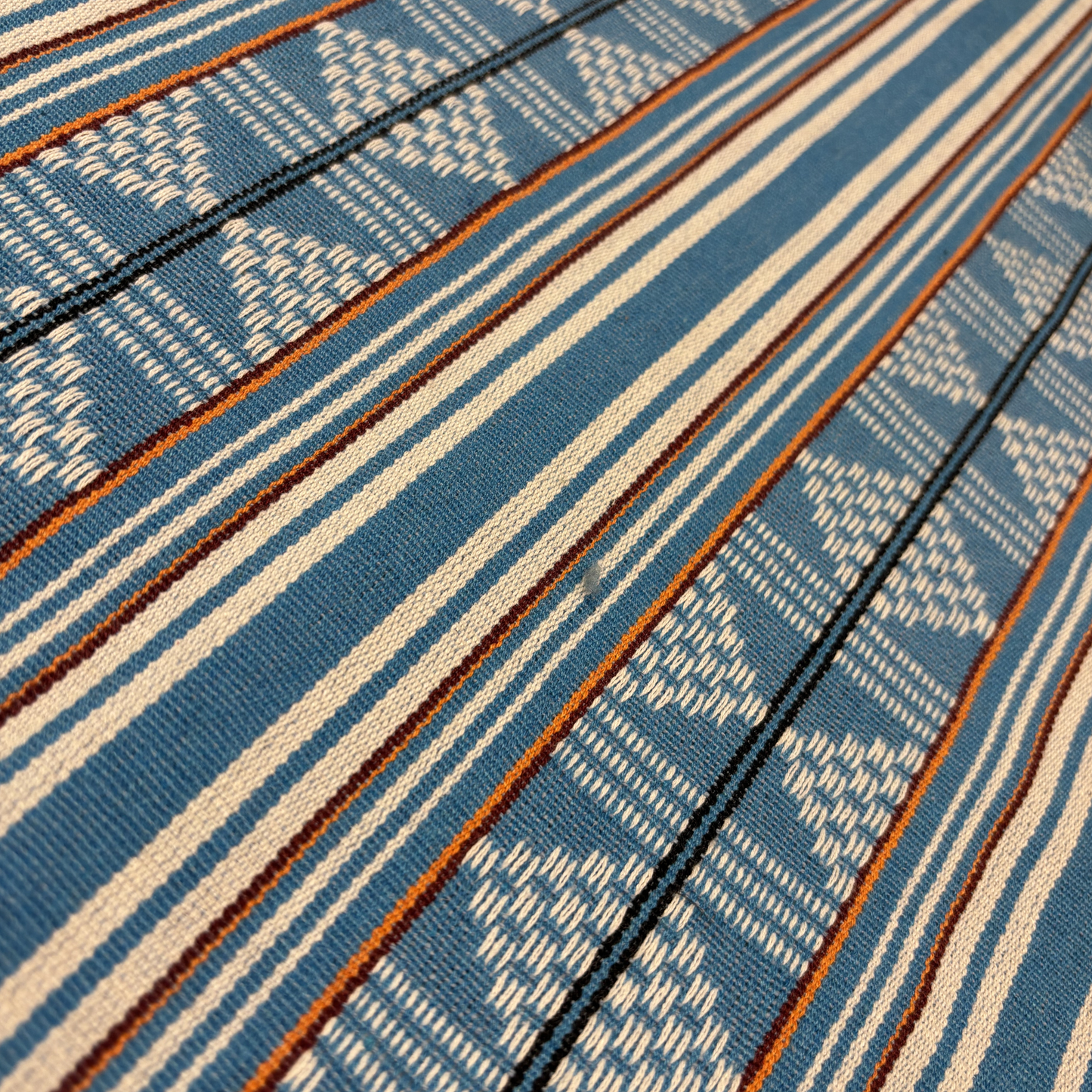Sky Blue Geometric Weaver Fabric, Per Meter
