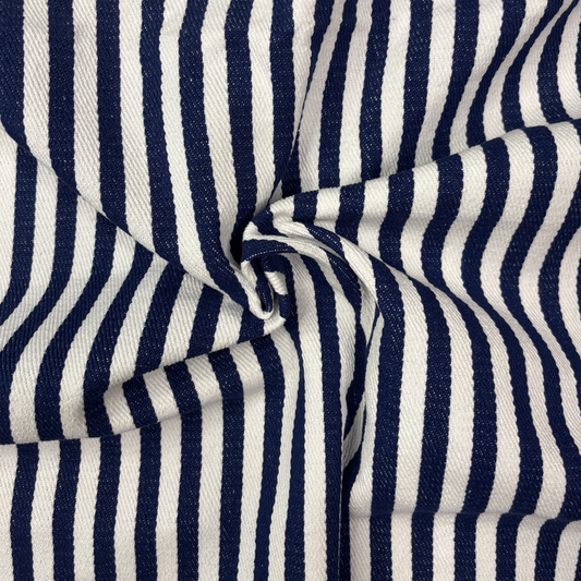 Ocean Breeze Linear Cotton Fabric, Per Meter
