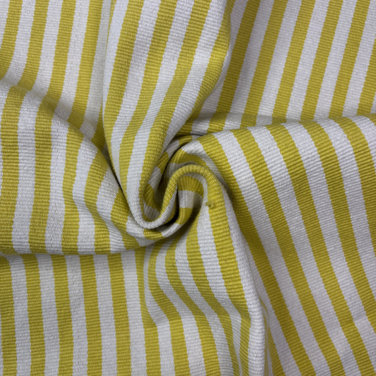 Zesty Lime Coastal Stripe Fabric, Per Meter