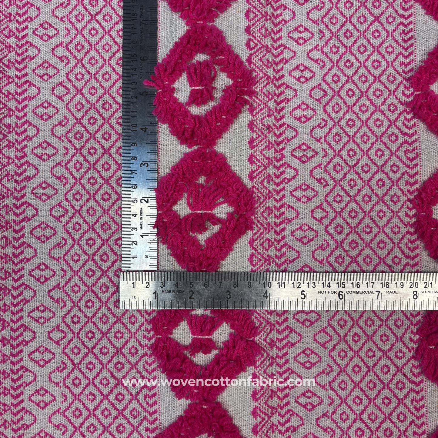 Geometric Chenille Tufted Fabric, Per Meter