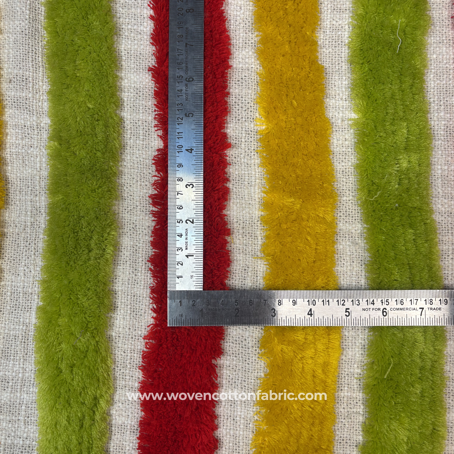 Chenille Striped Fabric, Per Meter