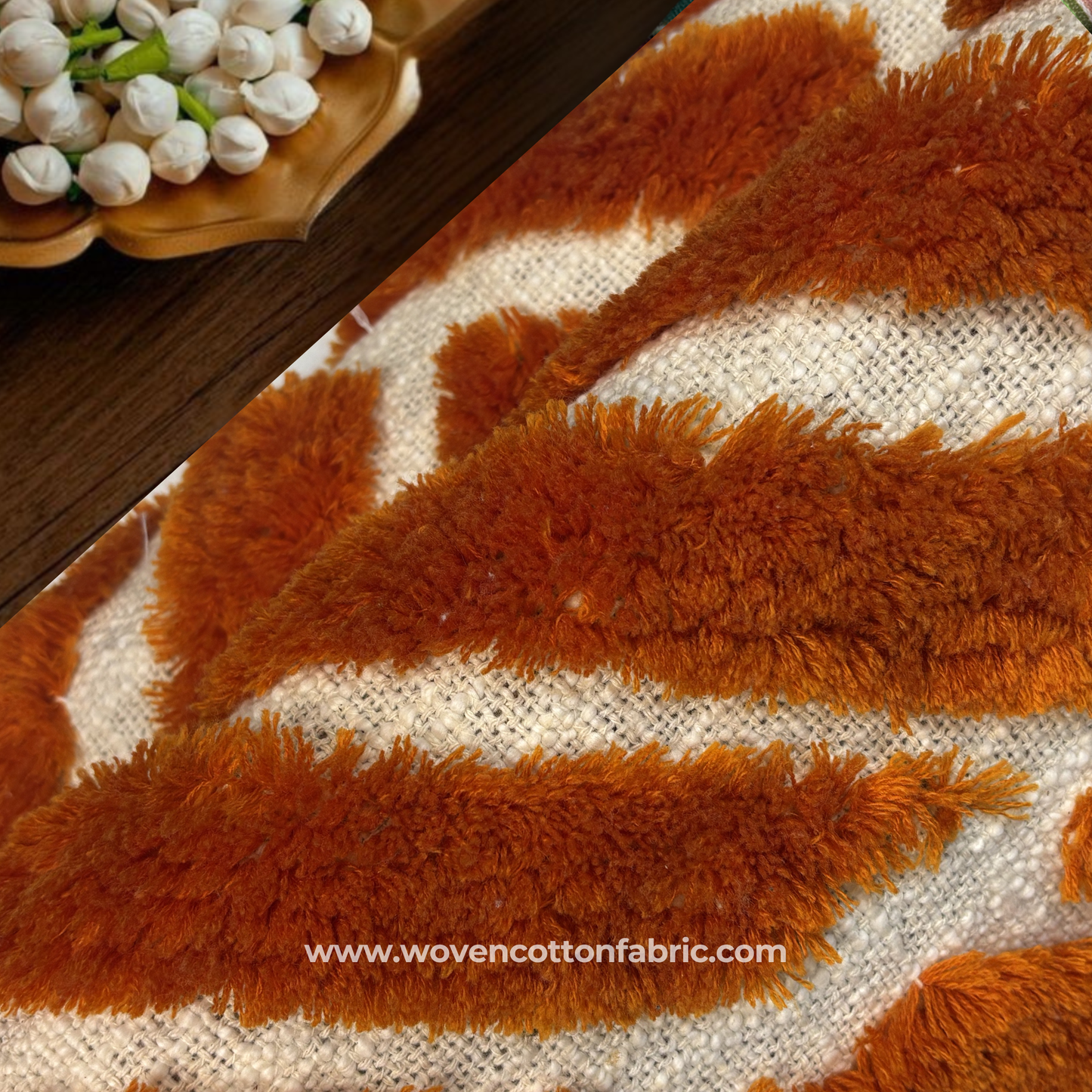 Tufted Chenille Fabric, Per Meter