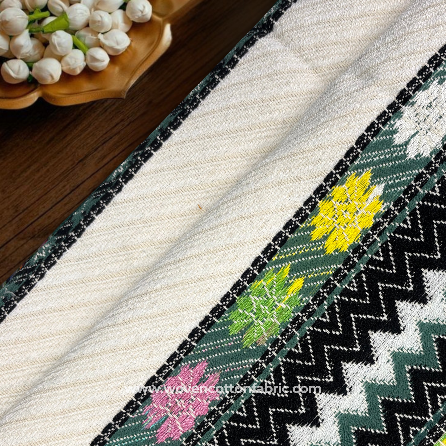 Tribal Chevron Artisan Jacquard Fabric, Per Meter