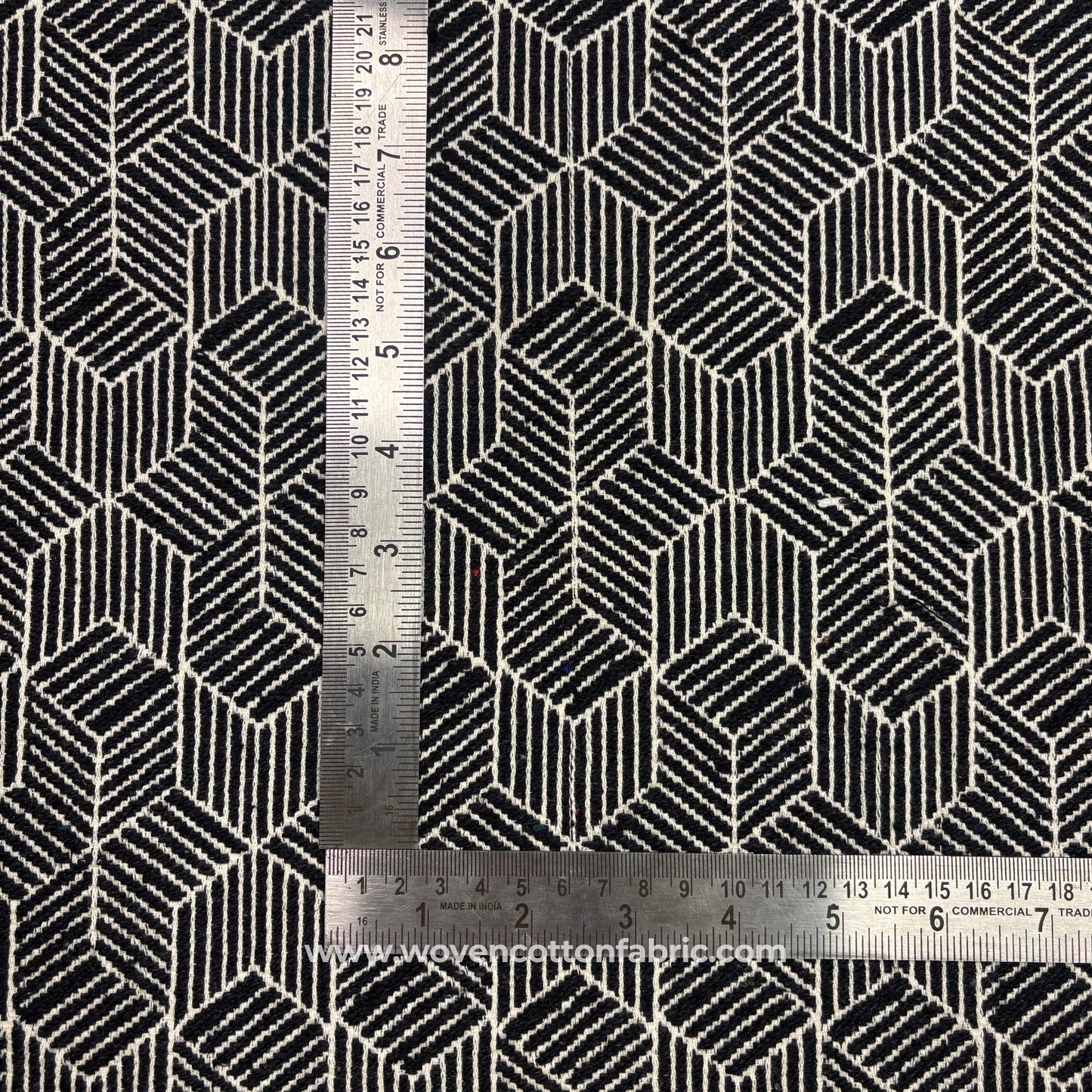 Optical Illusion Hexagon Cotton Fabric, Per Meter
