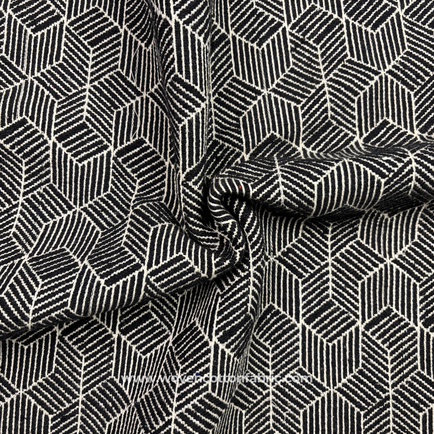Optical Illusion Hexagon Cotton Fabric, Per Meter