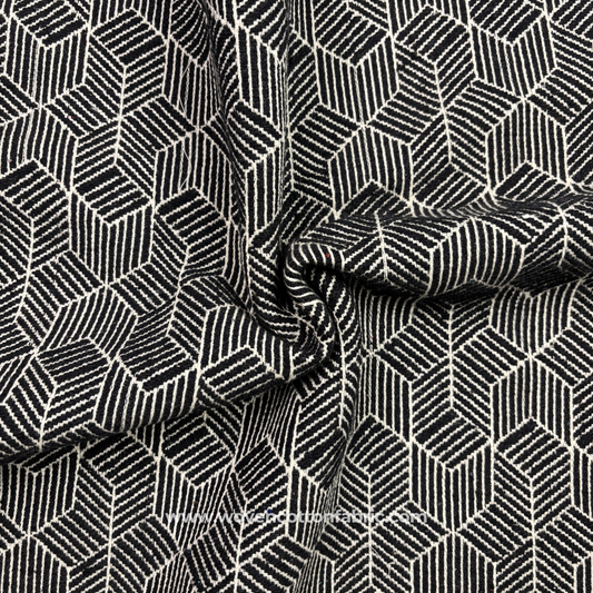 Optical Illusion Hexagon Cotton Fabric, Per Meter