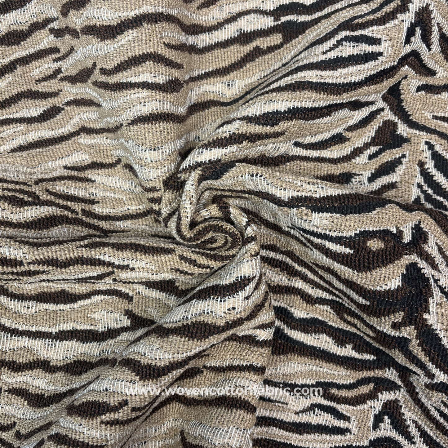 Sable Tiger Stripe Jacquard Fabric, Per Meter