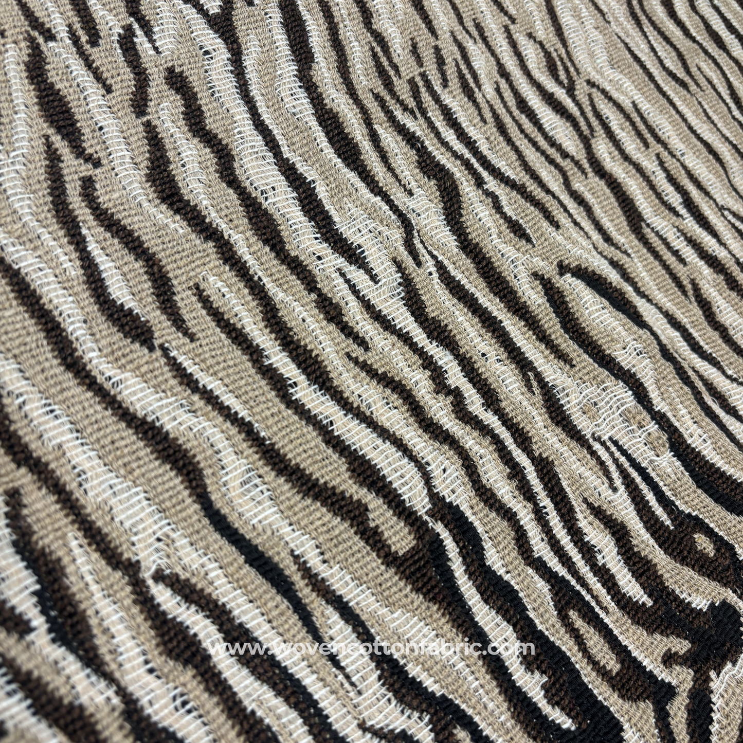 Sable Tiger Stripe Jacquard Fabric, Per Meter